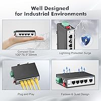 YuLinca 5-Port Mini PoE+ Industrial Switch — image 6