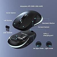 KOPJIPPOM Large Print Wireless Keyboard and Mouse — image 3