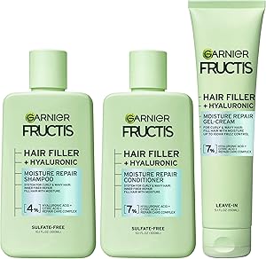 Garnier Fructis Hair Filler Moisture Repair Shampoo and Conditioner + Gel-Cream Set Review