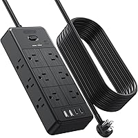NTONPOWER Surge Protector Power Strip 15FT with 12 Outlets & 4 USB Ports — image 1