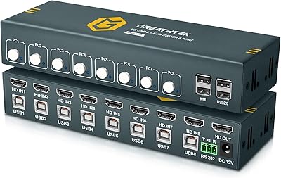 GREATHTEK HDMI KVM Switch 8 Port 4K@30Hz