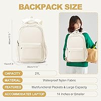 Lightweight School Backpack for Women Men, 24L Capacity — image 3