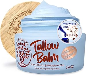 AzulBotanicals Copper Peptide GHK-Cu & Methylene Blue Infused Beef Tallow Balm 3.4oz Review
