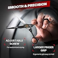Fcoget Professional Barber Hair Scissors Thinning Shears Kit — image 5