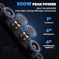 Ehaho MT4200 UTV Sound Bar 25-Inch Bluetooth with RGB Lighting — image 3