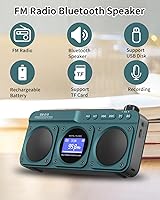 SEMIER Small Digital FM Radio Bluetooth Speaker — image 2