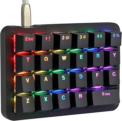 Koolertron One-Handed Macro Mechanical Keyboard