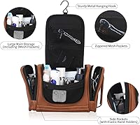 MIRASON Travel Toiletry Bag - Brown — image 5