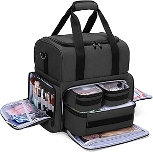 BAFASO 2 Layers Large Travel Makeup Bag with 3 Inner Removable Pouches Review