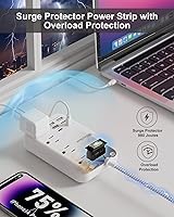 Beeiker 15 Ft USB Surge Protector Power Strip — image 6