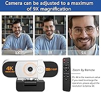 Nolansend 4K Webcam with Auto-Zoom and Remote Control — image 3