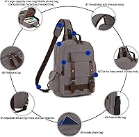 Vintage Messenger Bag Canvas Backpack for Travel - Men's Shoulder Bag — image 3