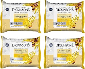 Dickinson's Original Witch Hazel Cleansing Cloths with Aloe, 4 Pack Review