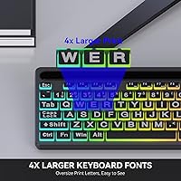 MARVO WK712 Large Print Backlit Keyboard — image 2