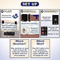 Acoustic Audio by Goldwood AA351B 2-Way High Performance Indoor Outdoor Speakers — image 3