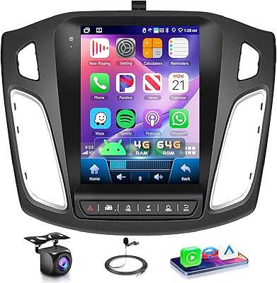 Podofo 4G+64G Vertical Android Car Stereo Radio