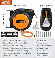 VEVOR Retractable Extension Cord Reel 65 FT 12AWG — image 7