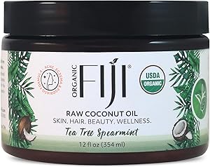 Organic Fiji Raw Cold Pressed Coconut Oil Tea Tree Spearmint 12oz Review