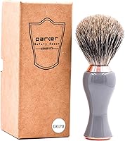 Parker 3-Band Pure Badger Shave Brush with Stand - Gray and Rose Gold — image 4