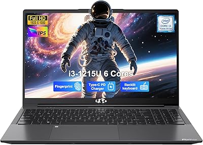 NIMO N154 Laptop, Intel Core i3-1215U, 8GB RAM, 256GB SSD