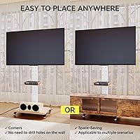 Neothm Rolling TV Stand with Power Outlet for 32-75 Inch TVs — image 7