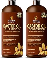 INFINA ESSENTIALS Castor Oil Shampoo and Conditioner Set 16oz — image 1