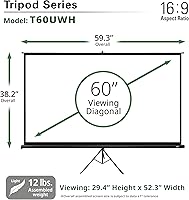 Elite Screens T60UWH 60-Inch Tripod Projector Screen — image 5
