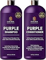 INFINA ESSENTIALS Purple Shampoo and Conditioner Set, 16 fl oz — image 1