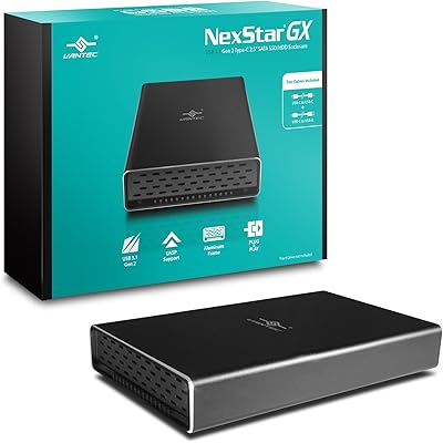 Vantec NexStar Gx USB 3.1 Gen 2 Type-C 2.5” SATA SSD/HDD Enclosure