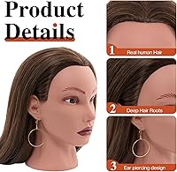 Neverland Beauty & Health 20″ Mannequin Head with 100% Human Hair — image 2