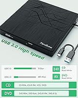 PeroBuno External CD DVD Drive with Ethernet Adapter and USB Hub — image 4