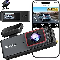 Kingslim E4 4K Dash Cam Front and Rear — image 1