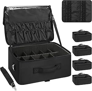 Relavel Extra Large Makeup Case with Shoulder Strap Review