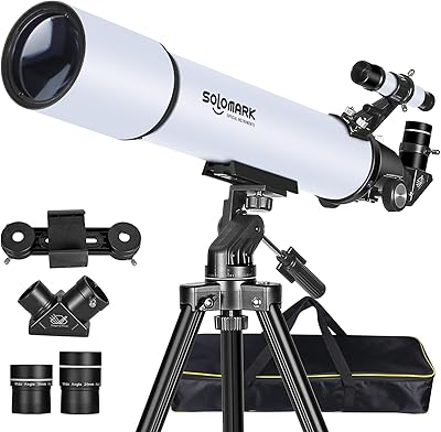SOLOMARK 80900 Professional Refractor Telescope 80mm Aperture