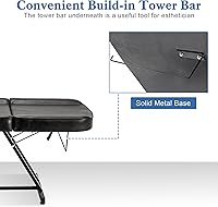 BarberPub Adjustable Tattoo Chair 72″ Black — image 6