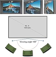 Yandood Projector Screen 59x105 inch 16:9 Polyester Fabric — image 4