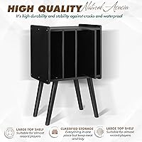 2BHOME Wooden LP Record Player Stand with 4 Cabinets — image 2