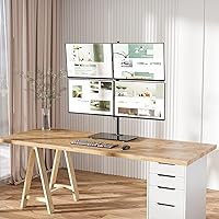 WALI GMF004 Freestanding Quad Monitor Mount for 17-27 Inch Screens — image 7