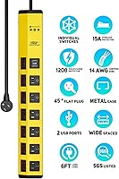 CRST 6-Outlet Heavy Duty Power Strip with USB — image 2
