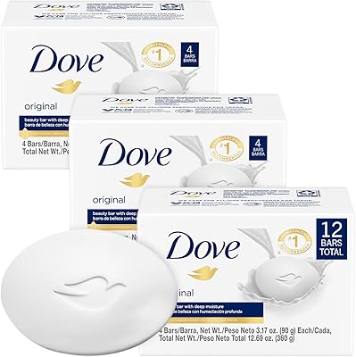 Dove Original Beauty Bar 3-Pack (12 Soap Bars)
