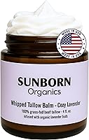 Sunborn Organics Pure Whipped Tallow Balm, Cozy Lavender, 4oz — image 1