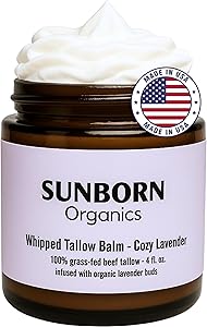 Sunborn Organics Pure Whipped Tallow Balm, Cozy Lavender, 4oz Review