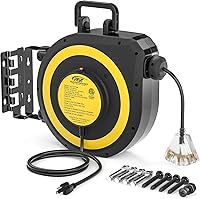 CRST 50 FT Retractable Extension Cord Reel with 3 Outlets — image 1