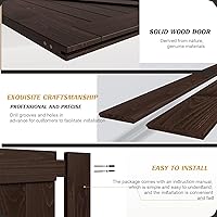 FREDBECK 60x84 Brown Barn Door with 10ft Hardware Kit — image 3