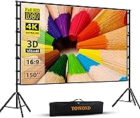 TOWOND 150-inch Projector Screen with Stand — image 1