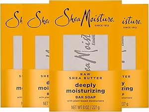 SheaMoisture Raw Shea Butter Bar Soap 4-Pack, 8 oz