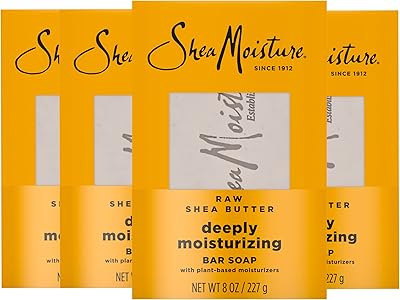 SheaMoisture Raw Shea Butter Bar Soap 4-Pack, 8 oz