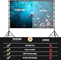 TOWOND 150-inch Projector Screen with Stand — image 2