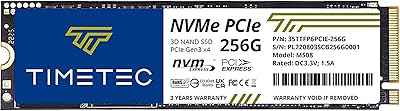 Timetec 256GB SSD NVMe PCIe Gen3x4 M.2 2280