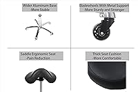 Cadiario Saddle Tilting Stool Rolling Chair with Footrest — image 8